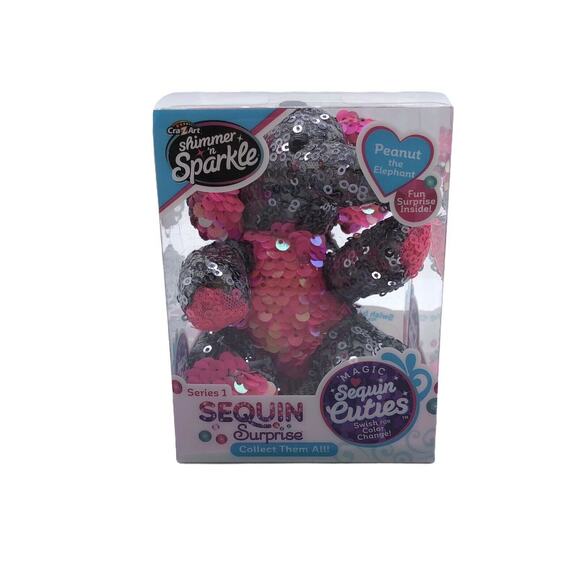 Cra-Z-Art Magic Sequin Cuties Sequin Surprise Series 1 Peanut The Elephant - New - Picture 1 of 4